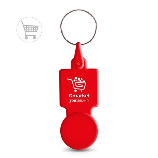 Porta-chaves com ficha € 0,50 para carrinho, plástico PS Key50 - Image 5