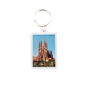 Porta-chaves CR-50 retangular com 2 faces, acrílico CR-50