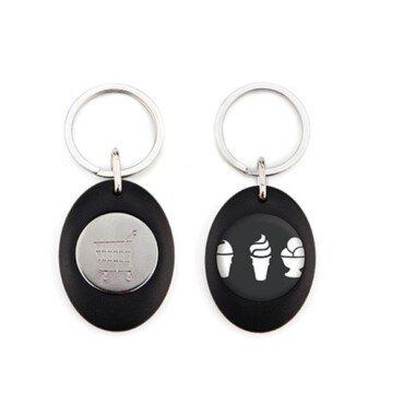 Porta-chaves CR-Z oval com ficha € 1,00 para carrinho, plástico CR-Z Carro