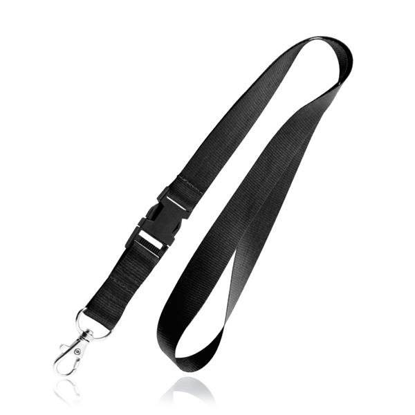 Lanyard em poliéster com fivela clic-clac e mosquetão Lia - Image 8