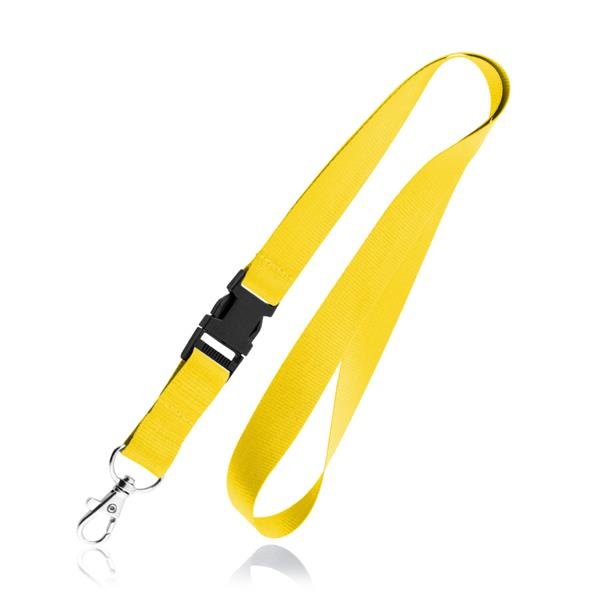 Lanyard em poliéster com fivela clic-clac e mosquetão Lia - Image 6