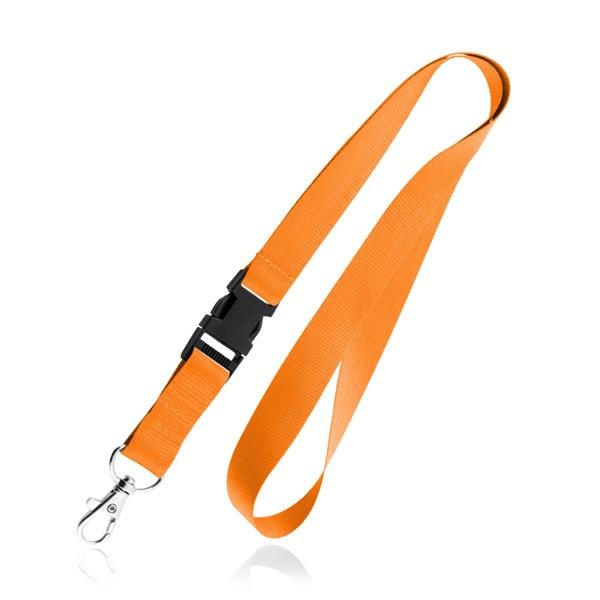 Lanyard em poliéster com fivela clic-clac e mosquetão Lia - Image 3