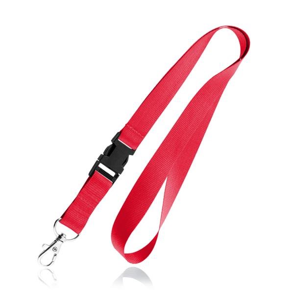 Lanyard em poliéster com fivela clic-clac e mosquetão Lia - Image 7