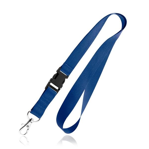 Lanyard em poliéster com fivela clic-clac e mosquetão Lia - Image 5