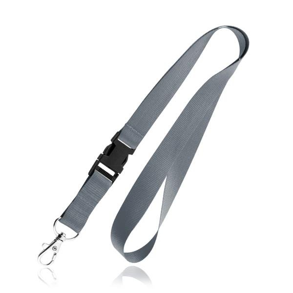 Lanyard em poliéster com fivela clic-clac e mosquetão Lia - Image 4