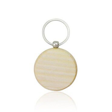 Porta-chaves redondo em madeira Kris