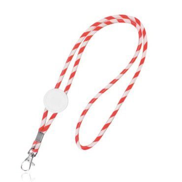 Lanyard tubular em terylene com ajuste e mosquetão Lapely