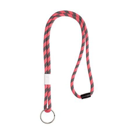 Lanyard tubular em terylene com ajuste e argola Poley