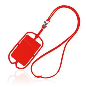 Lanyard em silicone, com porta cartões Lancy