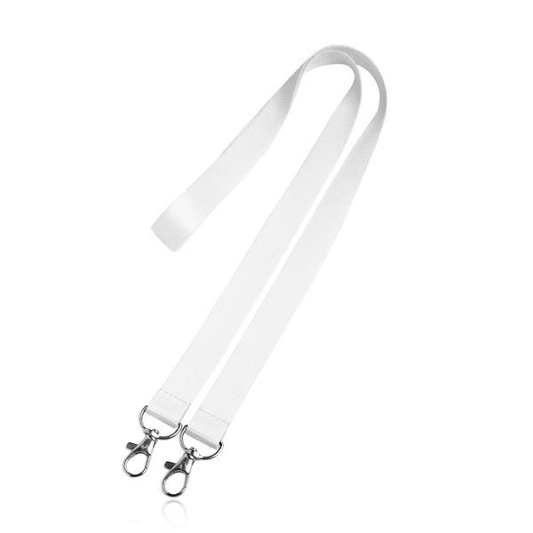 Lanyard em poliéster com dois mosquetões Double Lany - Image 2
