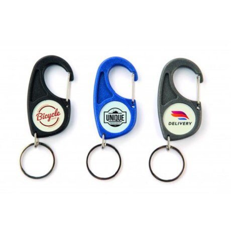 Porta-chaves CR-M com mosquetão e 2 faces CR-M