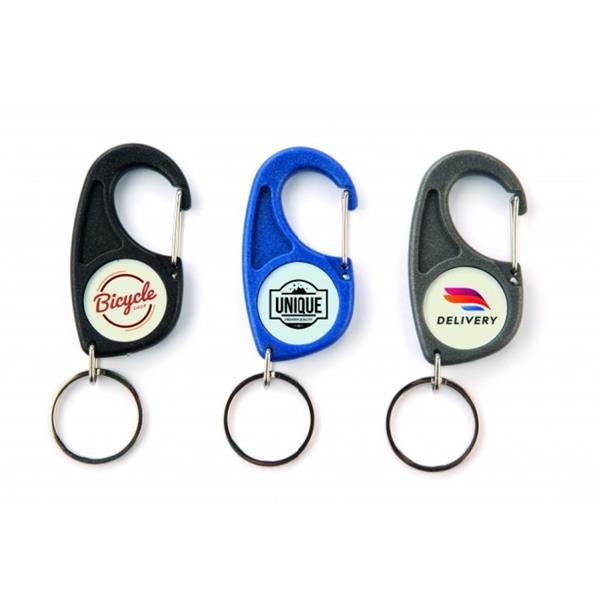 Porta-chaves CR-M com mosquetão e 2 faces CR-M