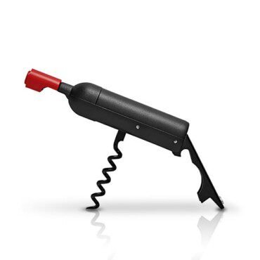 Saca-rolhas de plástico em forma de garrafa, com íman Lener