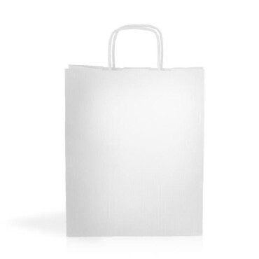Saco papel kraft 90g/m2 22X27X10cm - branco WKraft03