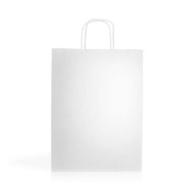 Saco papel kraft 90g/m2 24X32X11cm - branco WKraft04