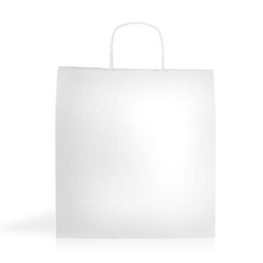 Saco papel kraft 100g/m2 31X32X20cm - branco WKraft07
