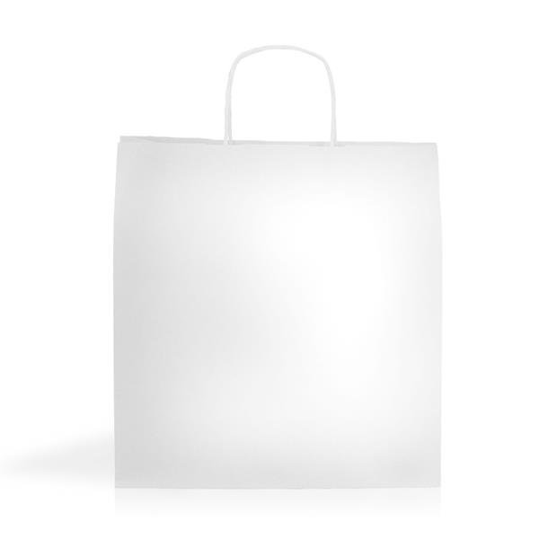 Saco papel kraft 100g/m2 31X32X20cm - branco WKraft07