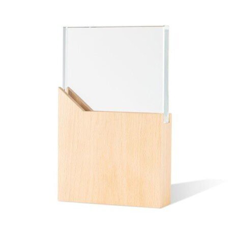 Troféu em madeira e vidro Reward