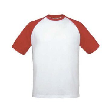 T-shirt B&C Base-Ball 180g - 100% Algodão (investindo em Better Cotton) Base-ball