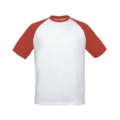 T-shirt B&C Base-Ball 180g - 100% Algodão (investindo em Better Cotton) Base-ball
