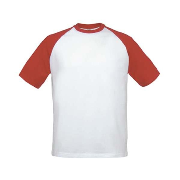 T-shirt B&C Base-Ball 180g - 100% Algodão (investindo em Better Cotton) Base-ball