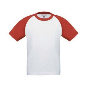 T-shirt B&C Base-Ball Kids 185g - 100% Algodão (investindo em Better Cotton) Base-ball Kids