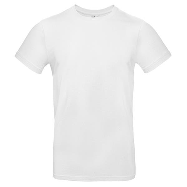 T-shirt B&C #E190, tam. grande branco - 100% Algodão (investindo em Better Cotton) #E190