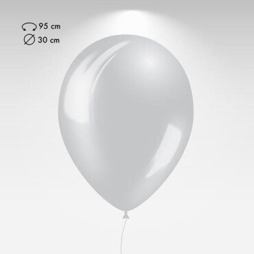 Balões lisos HG95i, cores metálicas - Pack 100 unidades Metalbio