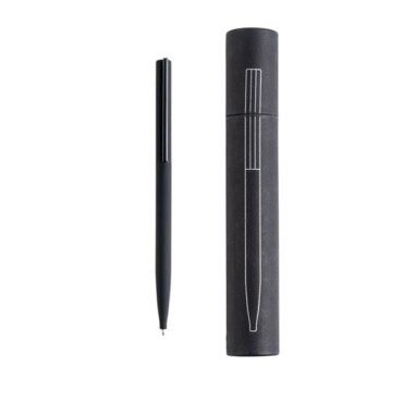 Esferográfica fina em aço inoxidável reciclado Sari Thin Twist