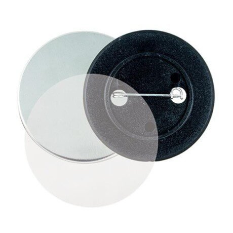 Crachá CH-050-PL com traseira plástica e alfinete (Ø50mm) CH-Ø50