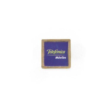 Pin-10dourado quadrado (15x15mm) PIN-10 UV